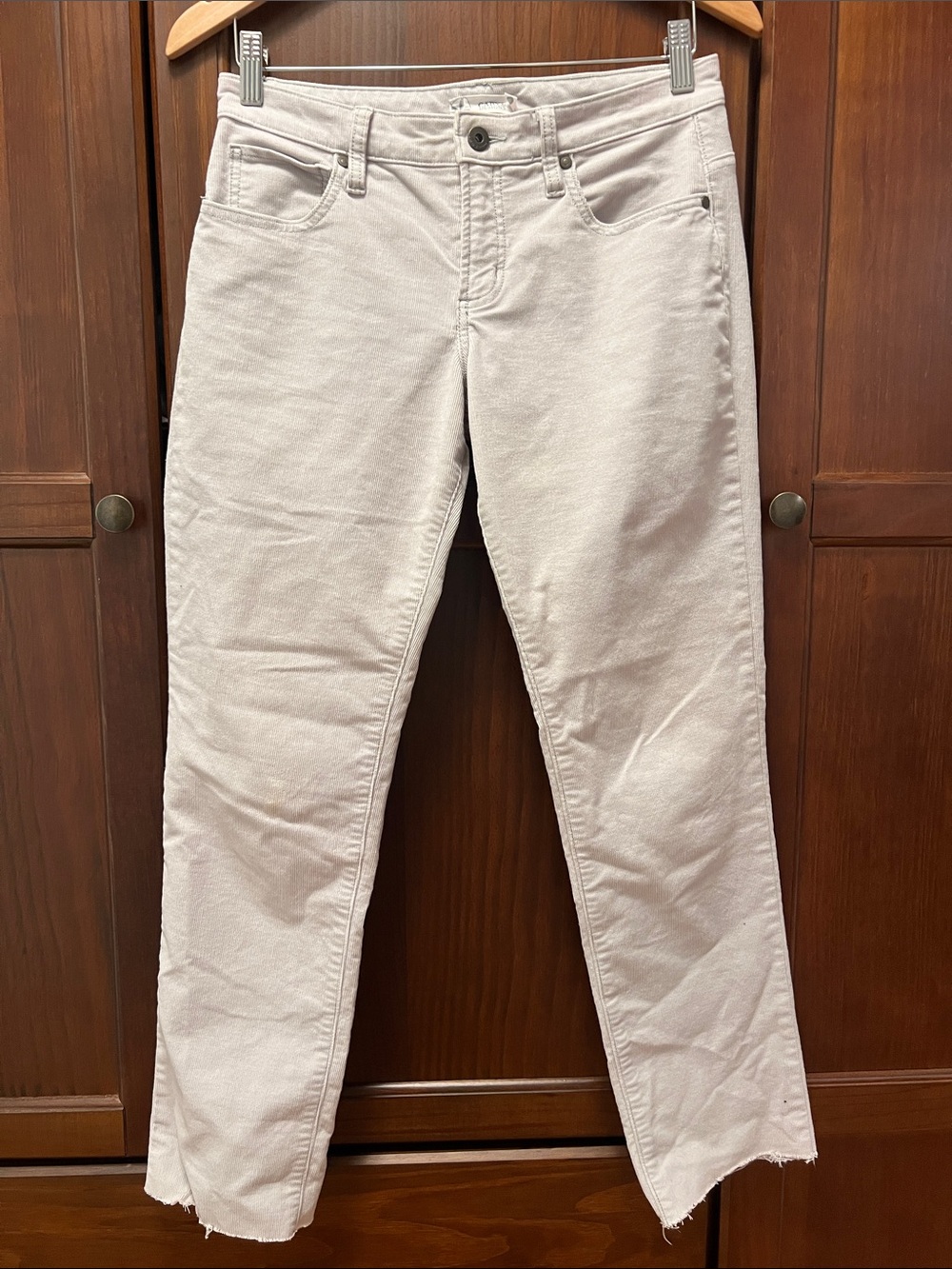 Coastal Granola Organic Cotton Carson Corduroy straight boyfriend leg raw hem 0